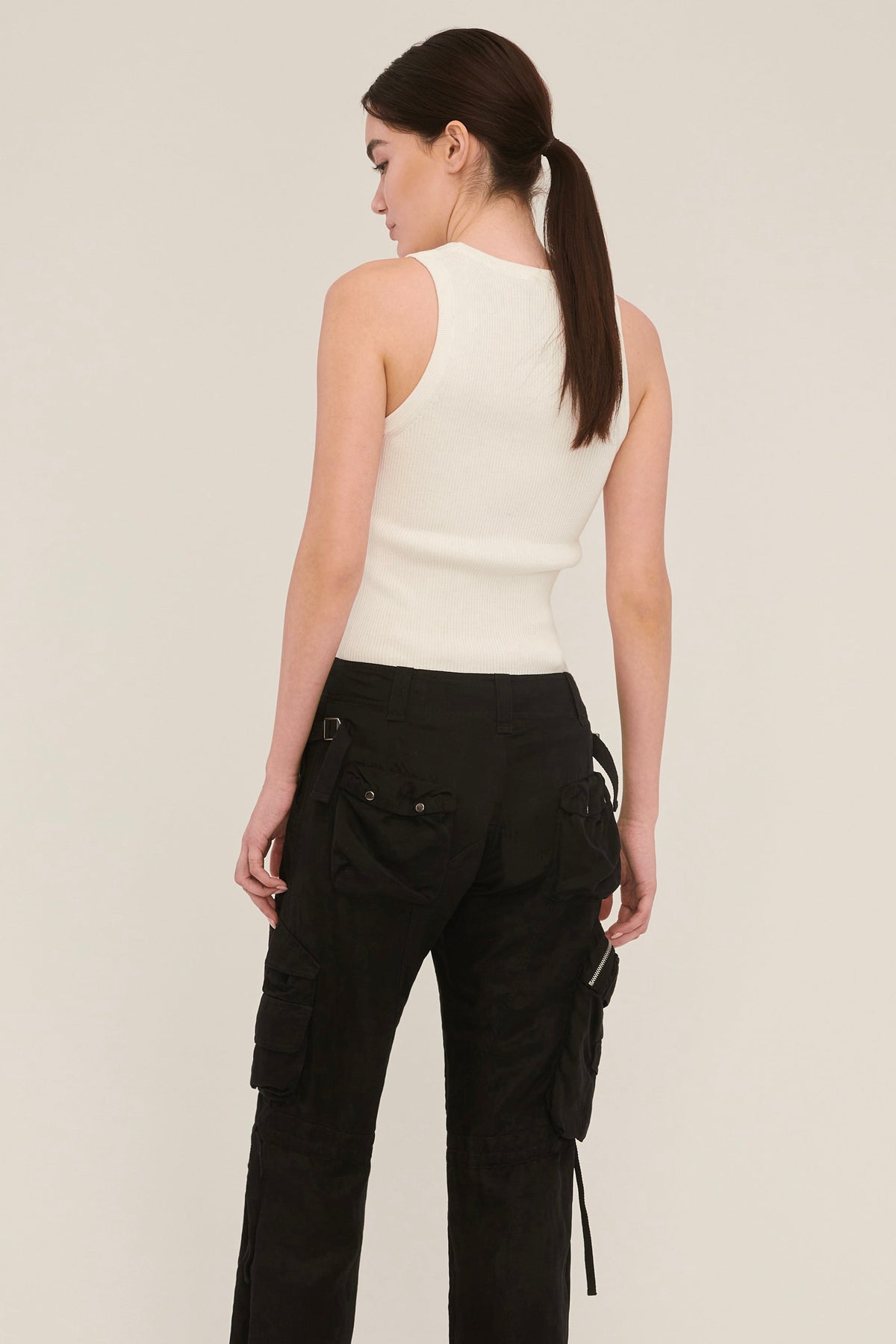 Jackson Low Rise Washed Cargo Pant in Soot | MARISSA WEBB