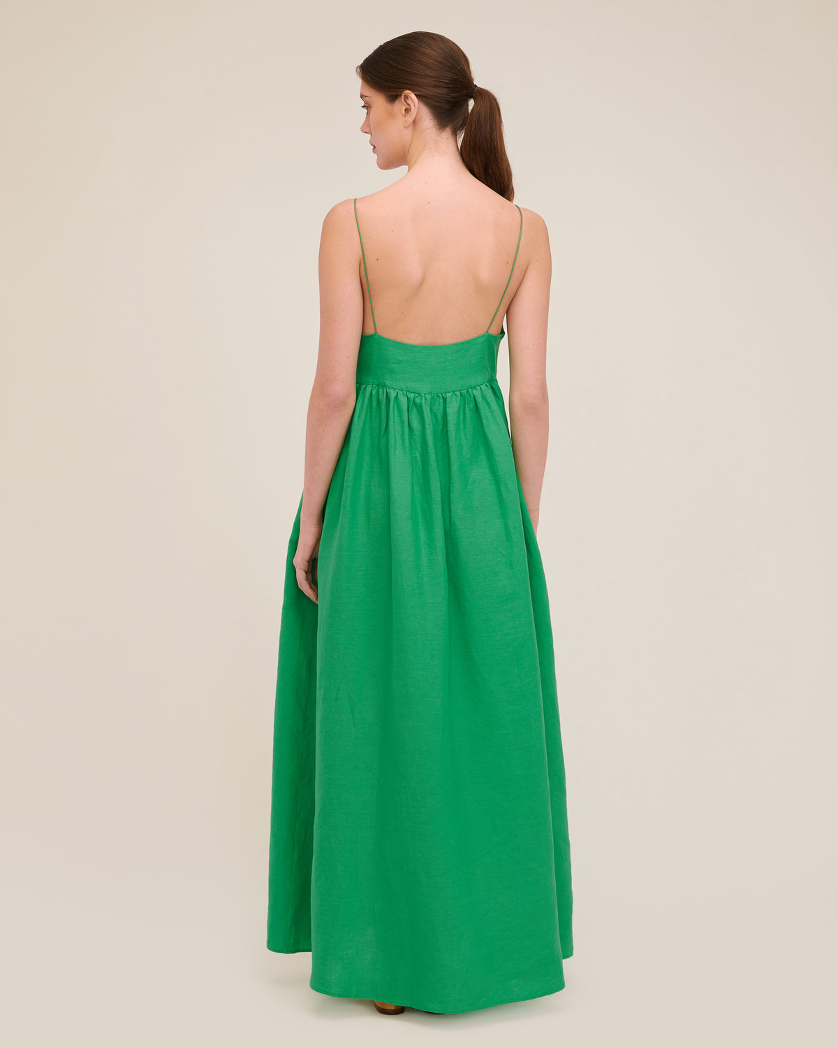 Luna Linen Empire Maxi Dress | MARISSA WEBB