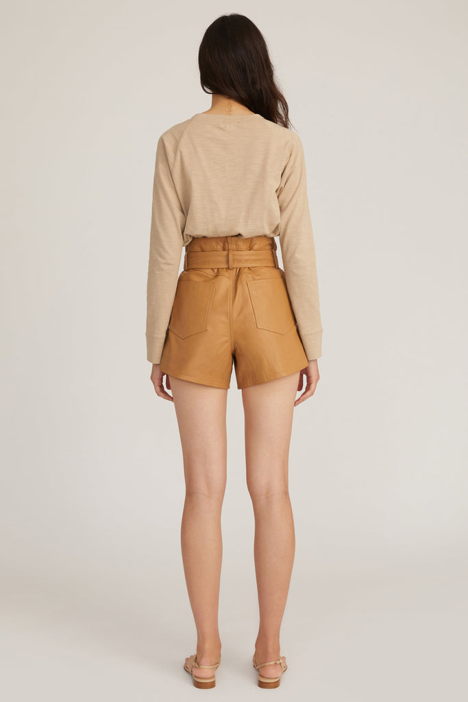 Banks Paper Bag Leather Boyfriend Short