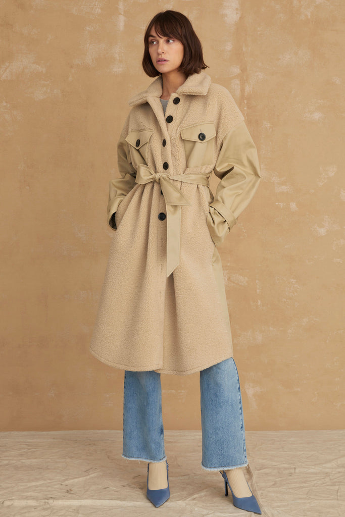 Frankie Sherpa Coated Canvas Trench | MARISSA WEBB