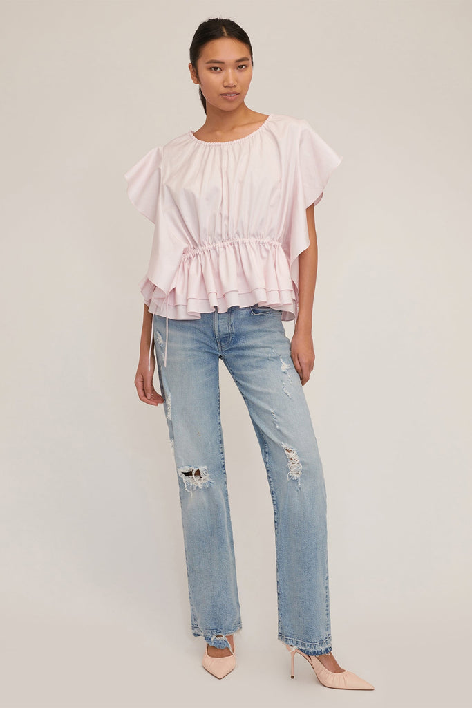 Lincoln Cotton Trapeze Top in Soft Pink | MARISSA WEBB