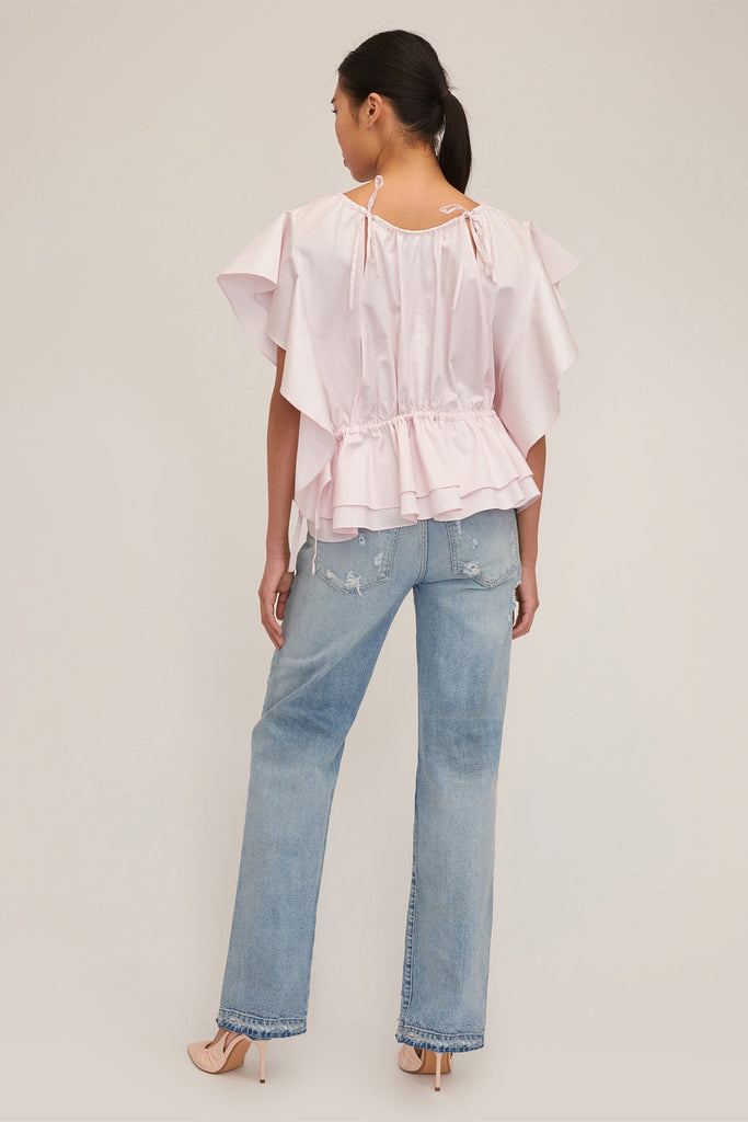 Lincoln Cotton Trapeze Top in Soft Pink | MARISSA WEBB