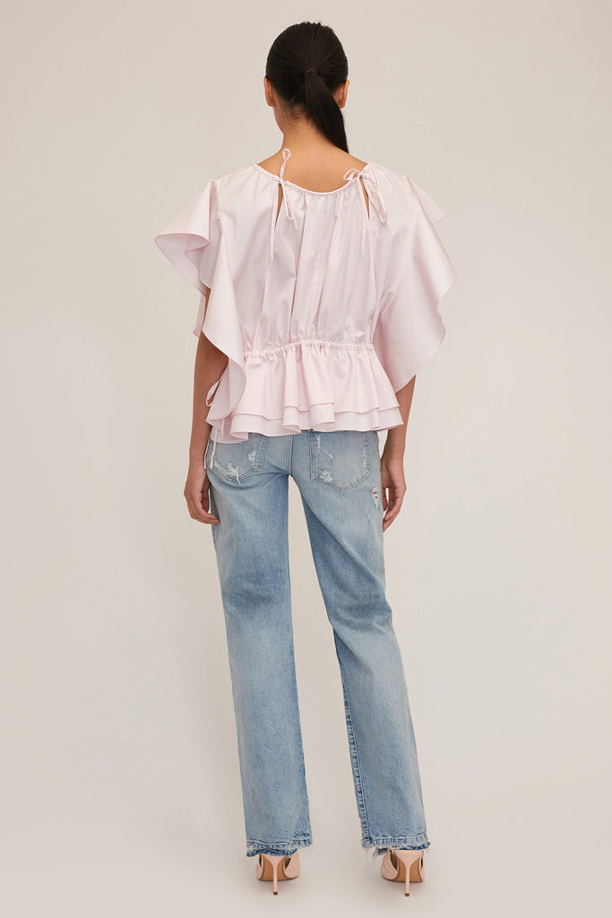 Lincoln Cotton Trapeze Top in Soft Pink | MARISSA WEBB