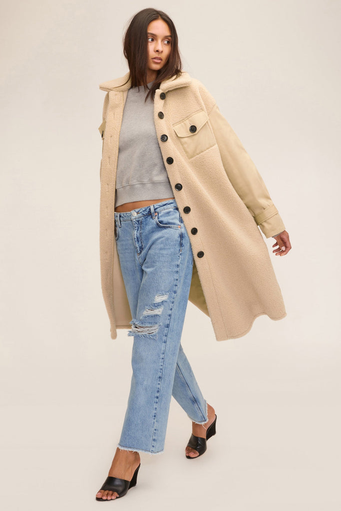 Frankie Sherpa Coated Canvas Trench | MARISSA WEBB