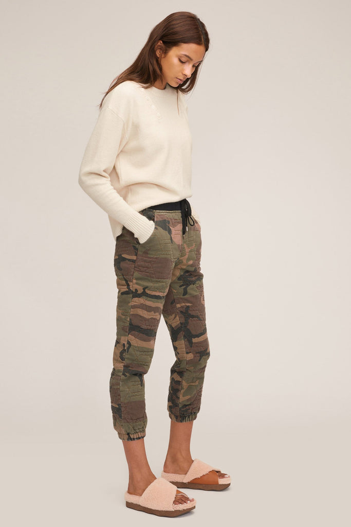 Markie Quilted Woodland Camo Jogger | MARISSA WEBB